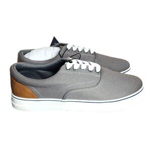 M Chaps Grey Canvas Lace-Up Low Cut Dress/Casual Shoes – Size 10 Versatile Men's